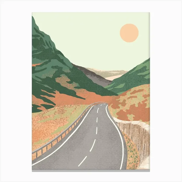 Scotland A82 Road Canvas Print by Inhabit Print