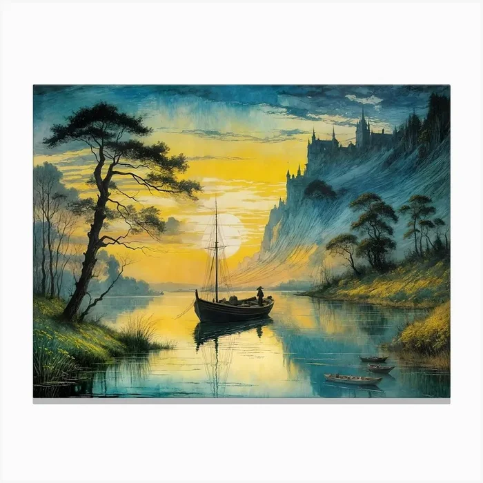 Scotland At Sunset Canvas PrintC by Clofura