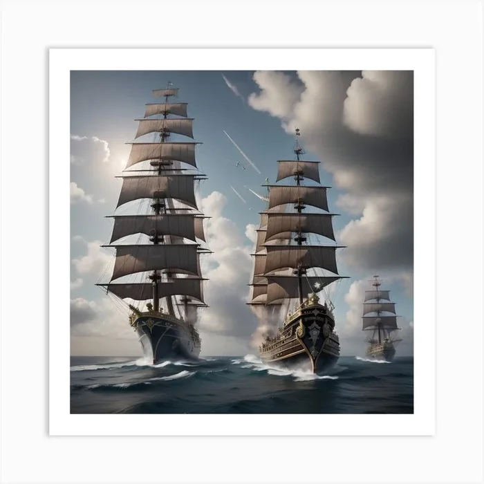 Sea Battle Art PrintD by Dreampoweredart