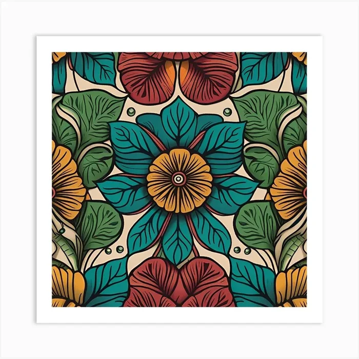 Seamless Floral Pattern 15 Art PrintDD by Diggit Designs