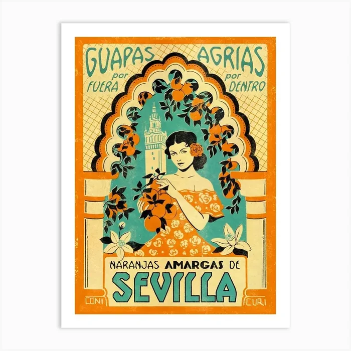 Sevilla Naranja Art Print by Coni Curi