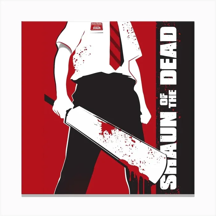 Shaun Of The Dead Movie Square Canvas Print by 2ToastDesign