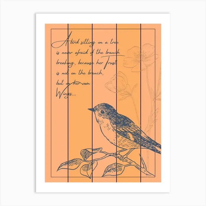 She Trusts her Wings Art PrintK by Kymera