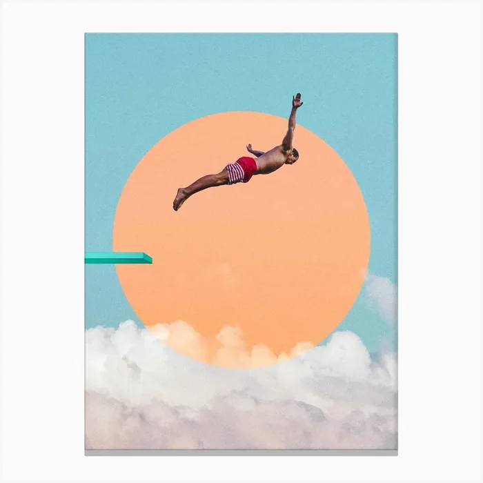 Sky Diving 1 Canvas Print by Lionheart