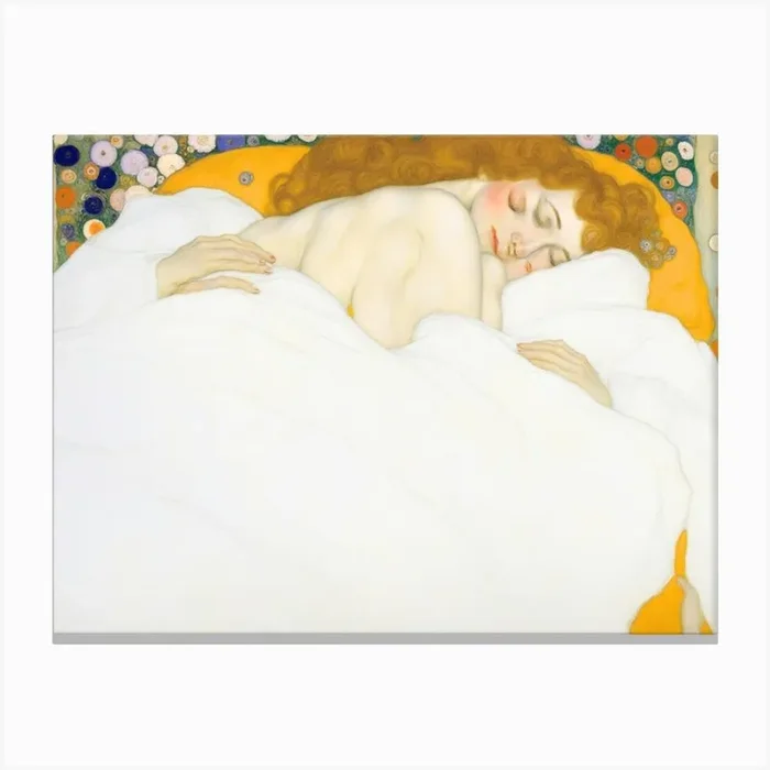 Sleeping Woman Canvas PrintLL by Len Len