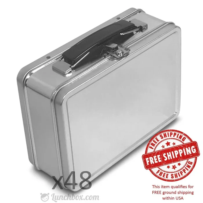 Small Plain Metal Lunch Boxes – Case of 48