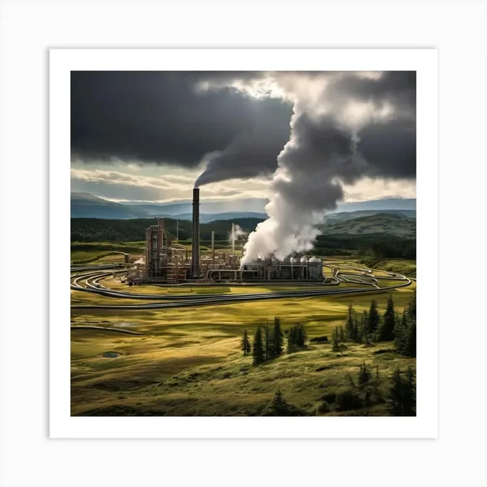 Smoke Billowing From A Power Plant Art Print by Maxleron