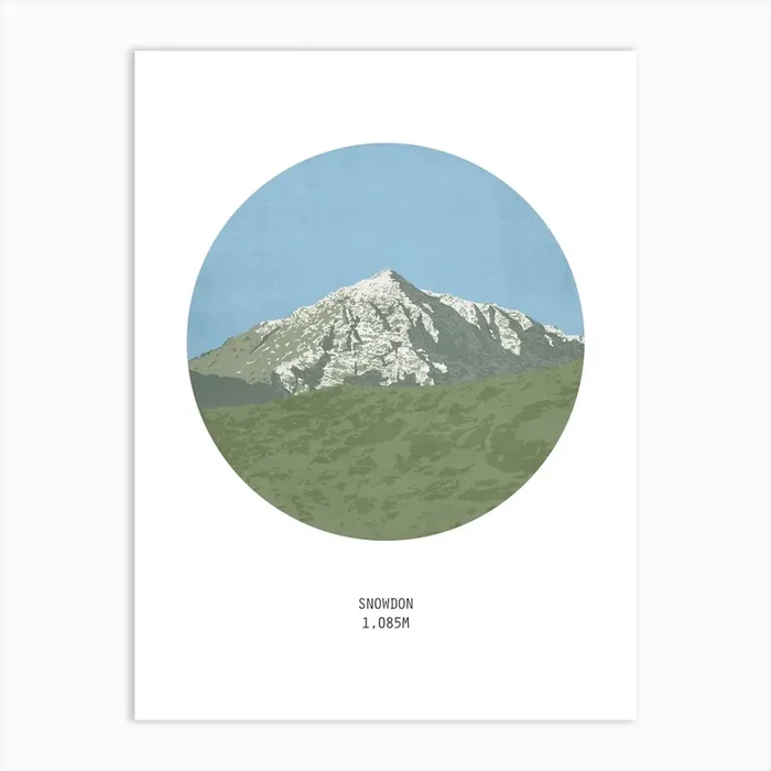 Snowdon Yr Wyddfa Wales Mountain Art Print by Danny Barber