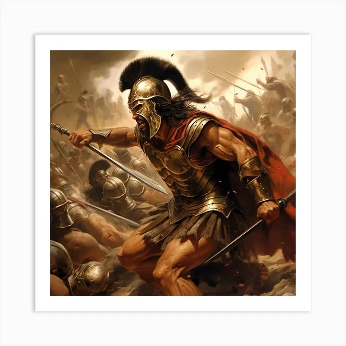 Sparta Warrior Art Print by Ariel L