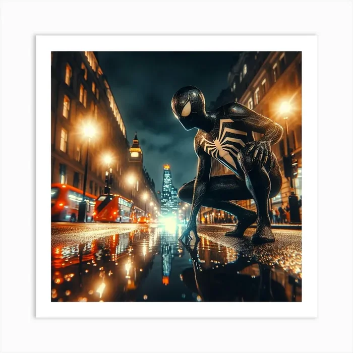 Spider-Man At Night Art Print by Kabo photography