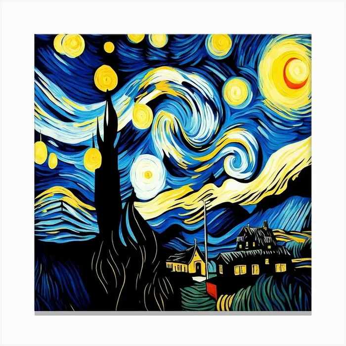 Starry Night 1 Canvas Print by FATSLIM