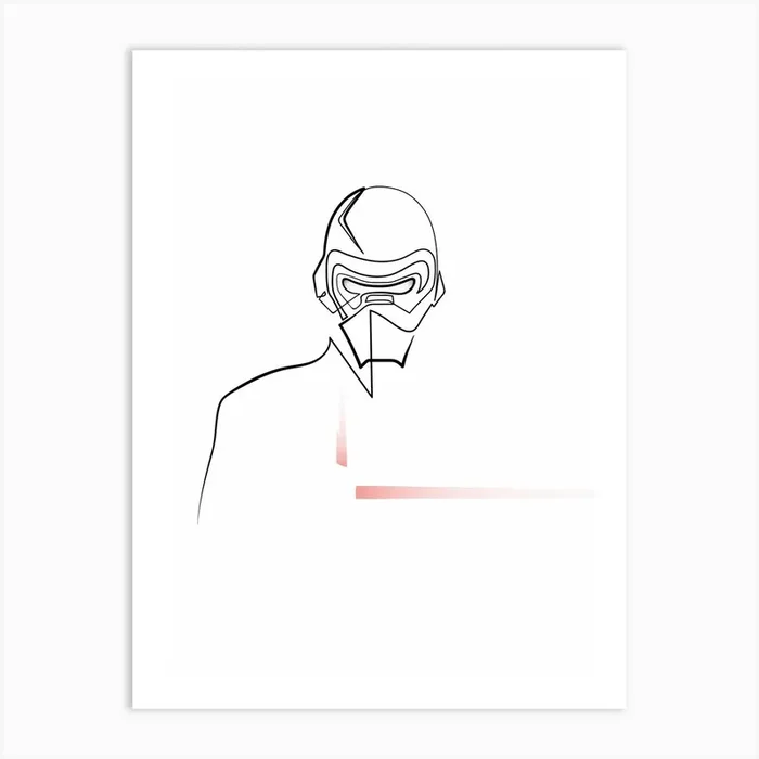 StarWars_Kyloren Art Print by Lines&Dots