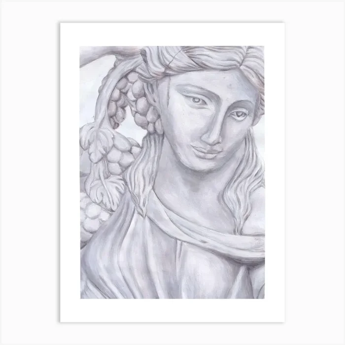 Statue Art Print by Jodie Katrina Art