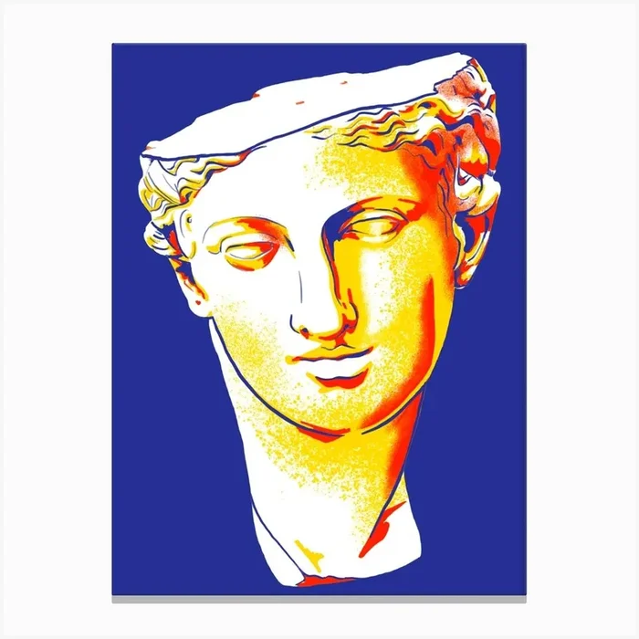 Statue Canvas Print by Chloe Watts Illustration