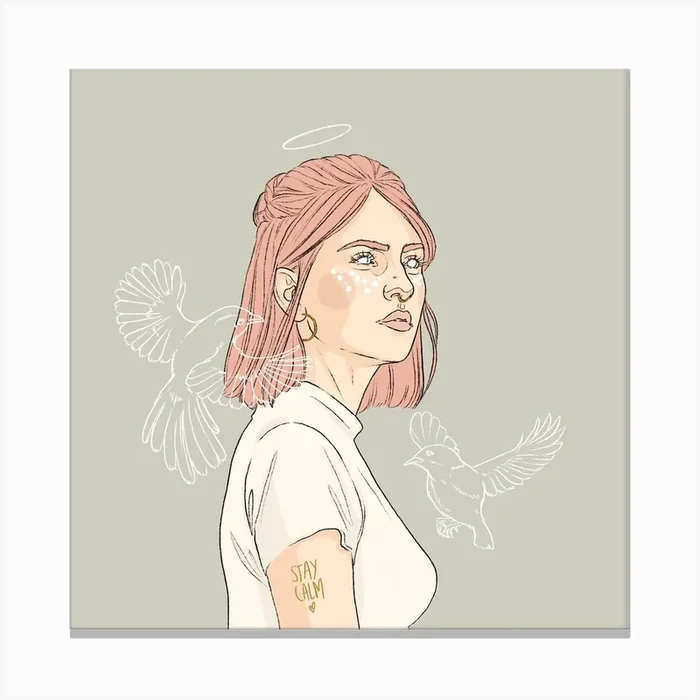 Stay Calm Canvas Print by Julia Kretschmann