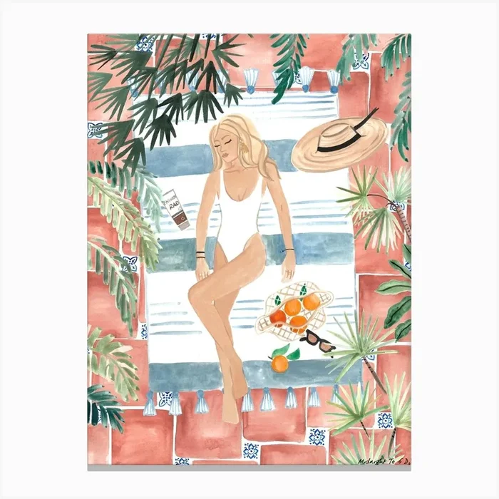 Sun And Oranges Canvas Print by Midnight To 6