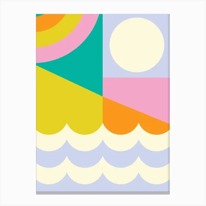 Sun Sea Canvas Print by Elizabeth Olwen