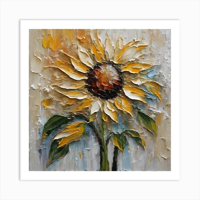 Sunflower Painting 1 Art PrintMY by Moment you and your share