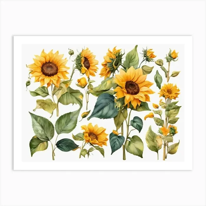Sunflowers 7 Art Print by Fantasy24