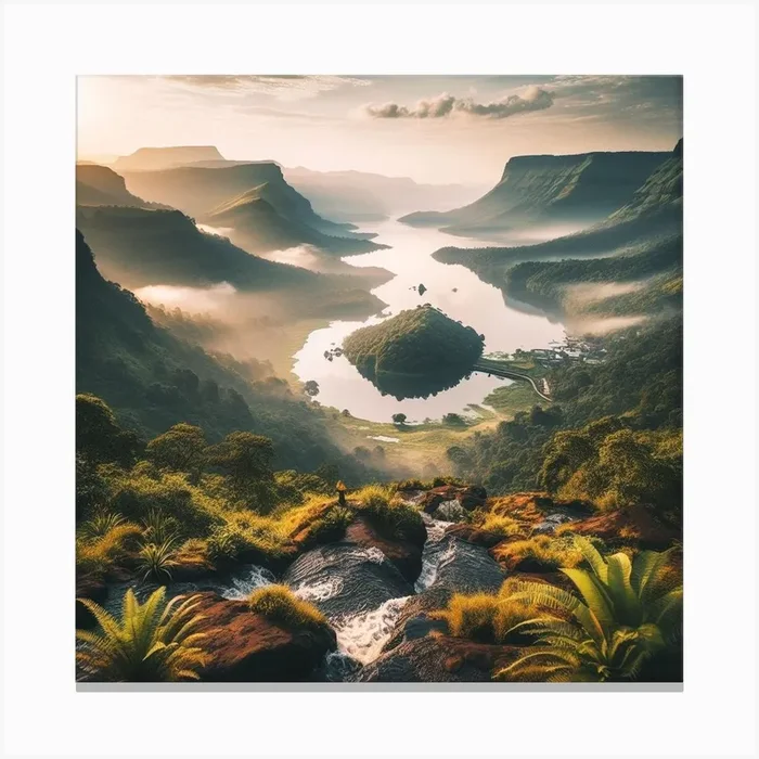 Sunrise In The Mountains Canvas PrintED by Exclusive Designs