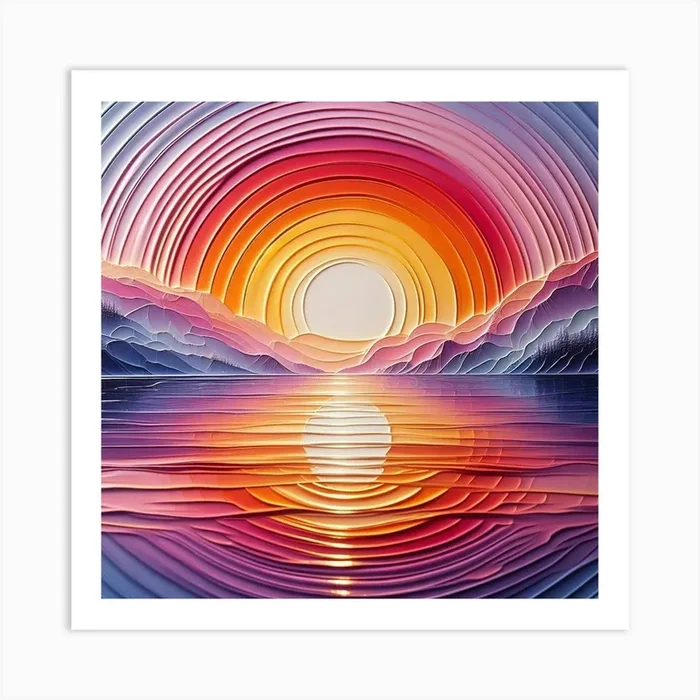 Sunset 2 Art PrintD by DGTDGT