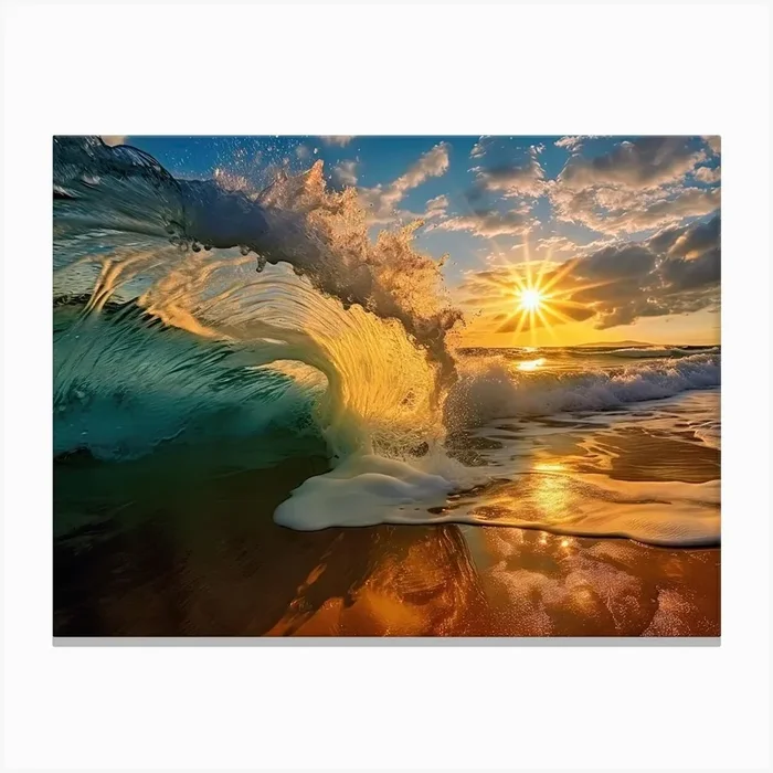 Sunset At The Beach 2 Canvas PrintCZ by Count Zero