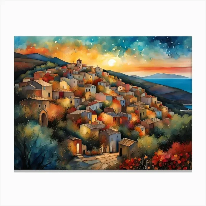 Sunset In Tuscany Canvas PrintC by Clofura