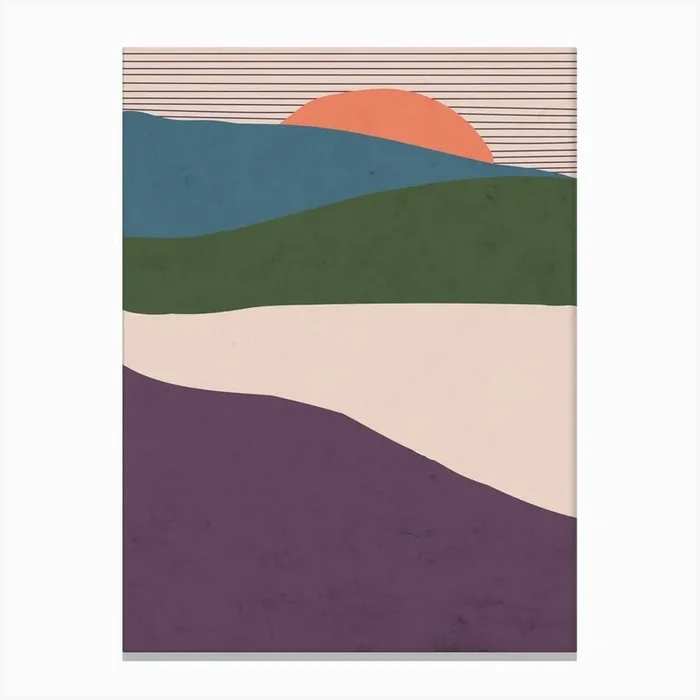 Sunset Over The Hills Canvas PrintAA by Art and Heart