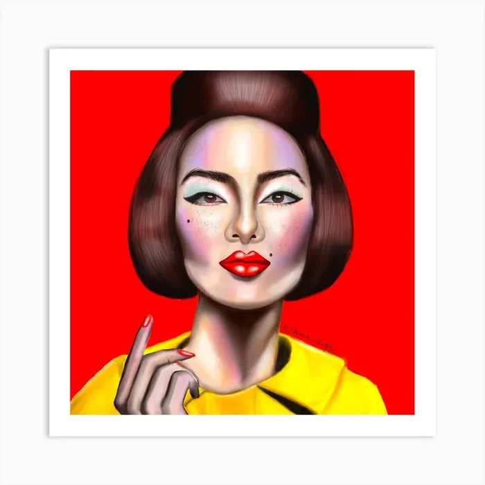 Sunshine Girl Square Art Print by Veronica Joseph
