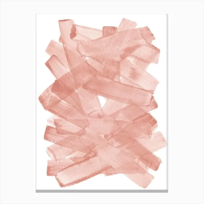 Superwatercolor Rose Gold Canvas Print by Georgiana Paraschiv