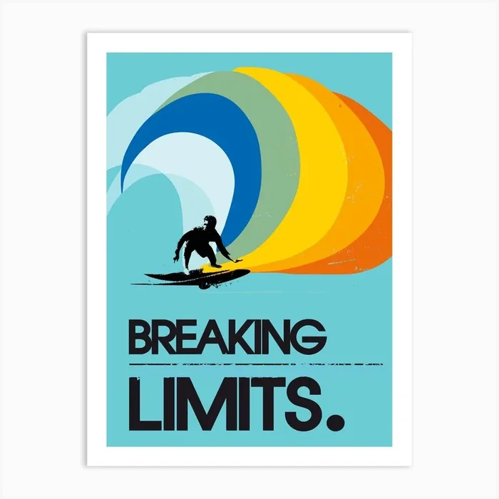Surf Breaking Limits Art Print by 2ToastDesign