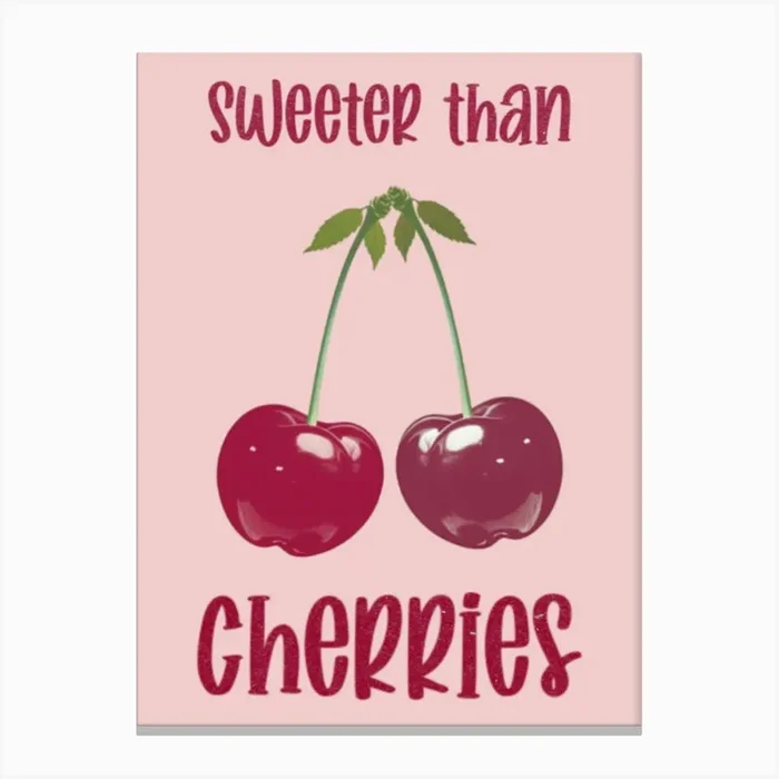 Sweeter Than Cherries Canvas Print by Kt10Designs