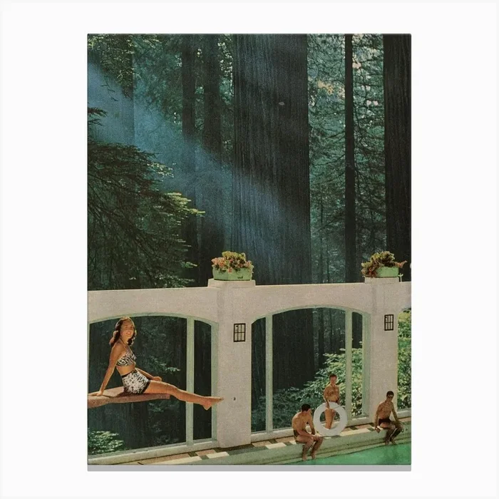 Swimming in the Forest Canvas Print by Emily Miles