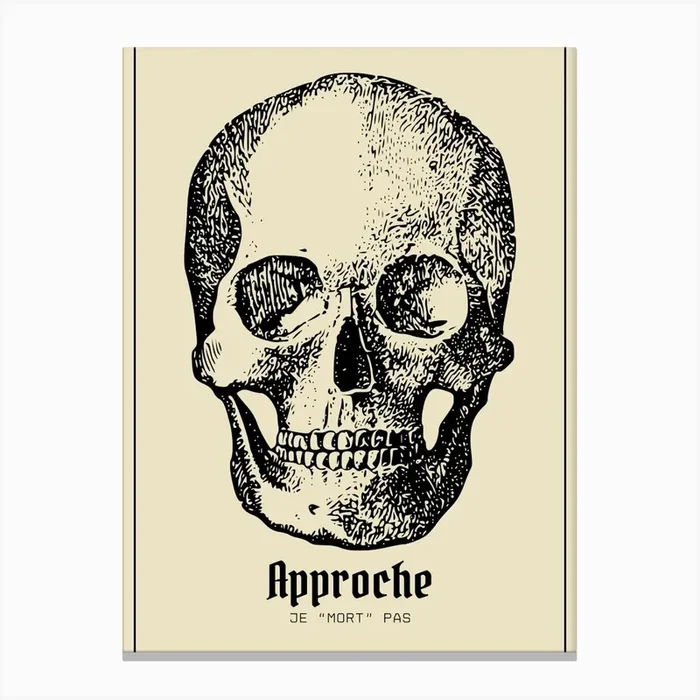 Tête de mort rigolo Canvas PrintK by Kymera