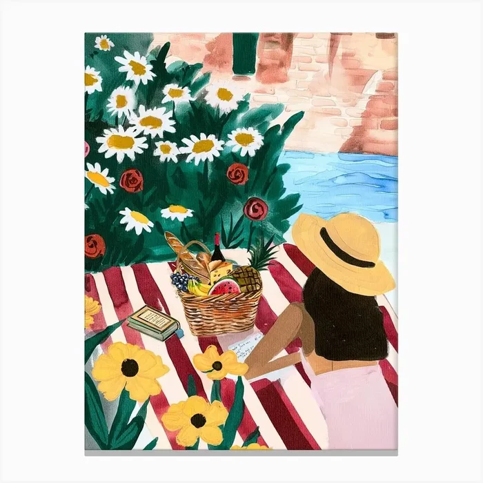 The Perfect Summer Picnic Canvas Print by AST prints