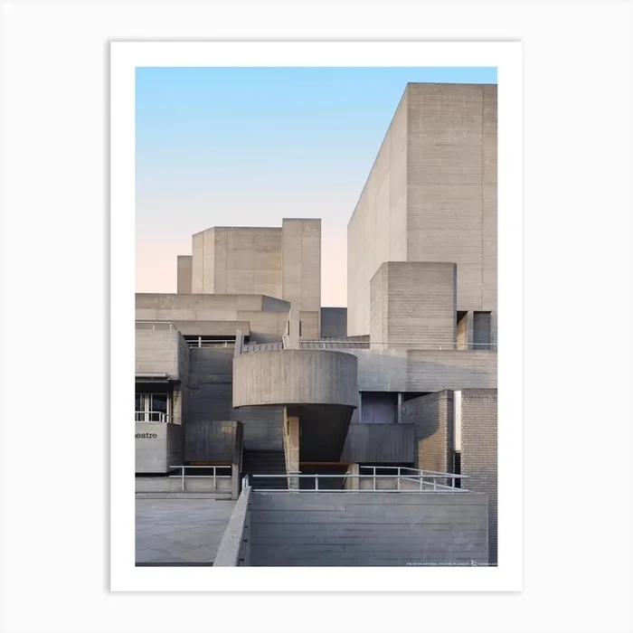 The Royal National Theatre Art Print by Weronika Dudka