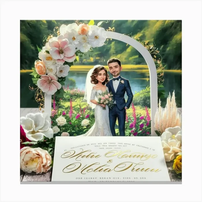 The wedding invitation Canvas PrintK by Khoudairamus