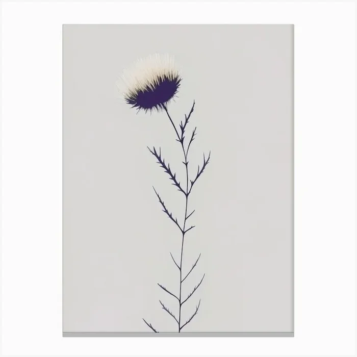 Thistle Wildflower Simplicity Canvas PrintWS by Wildflower Studio