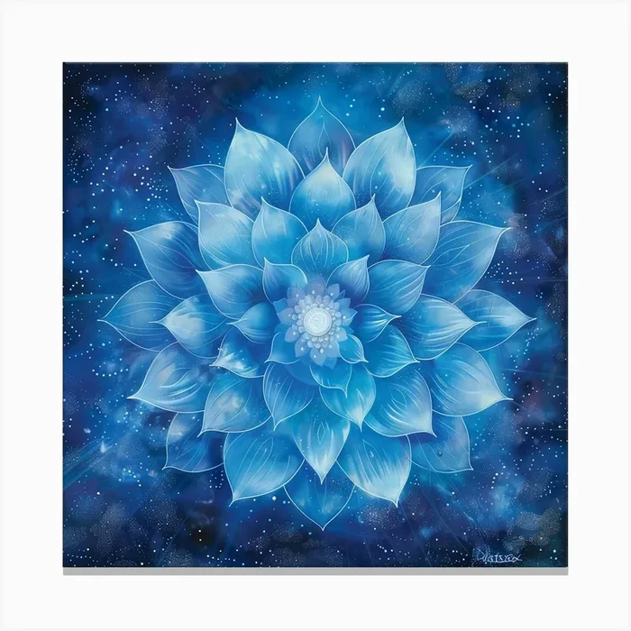 Throat Chakra (Vissudha) 4 Canvas Print by Digital Nomad