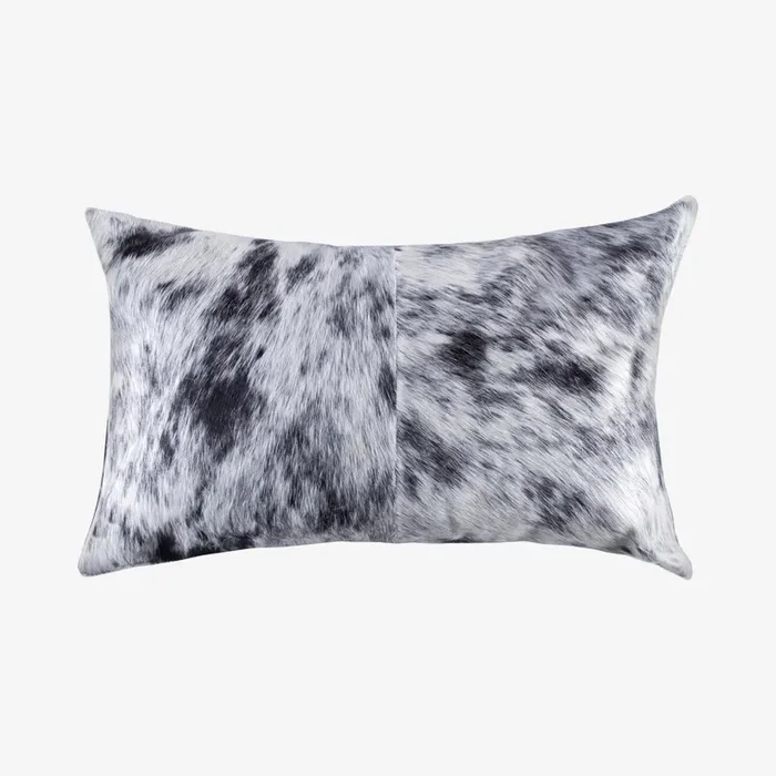 Torino Cowhide Pillow – Salt & Pepper – Black / White by Natural