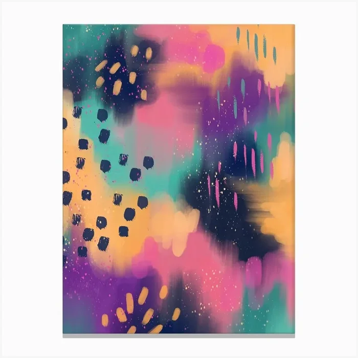 Touch Of Yellow 2 Canvas Print by Gush Art Studio