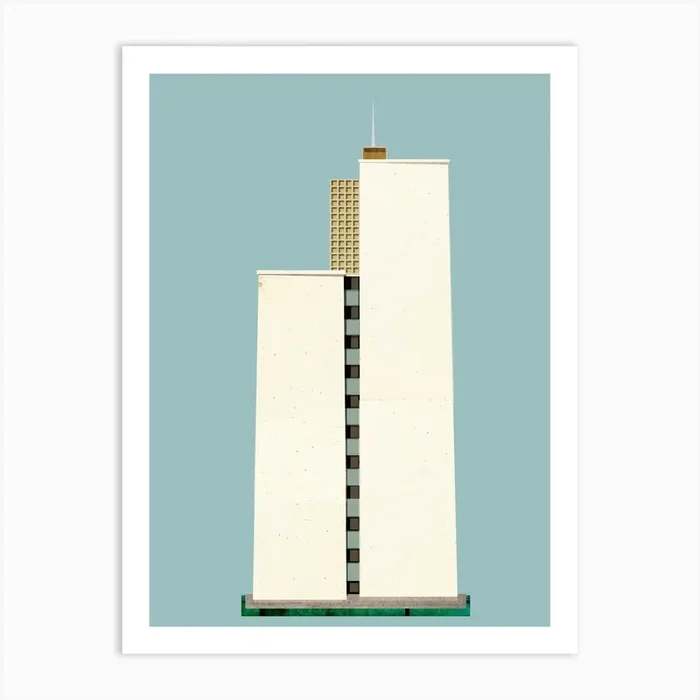 Tower Block Art Print by Greetstreet