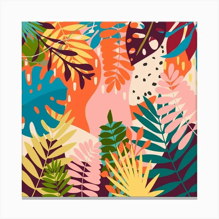 Tropical Garden Canvas PrintE by estevez