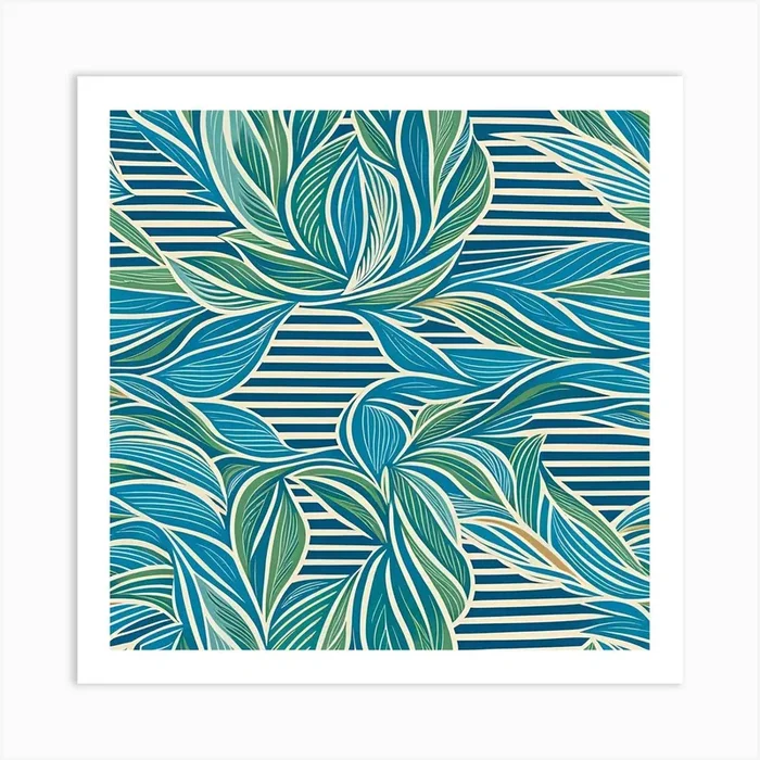 Tropical Leaves Art PrintDD by Diggit Designs