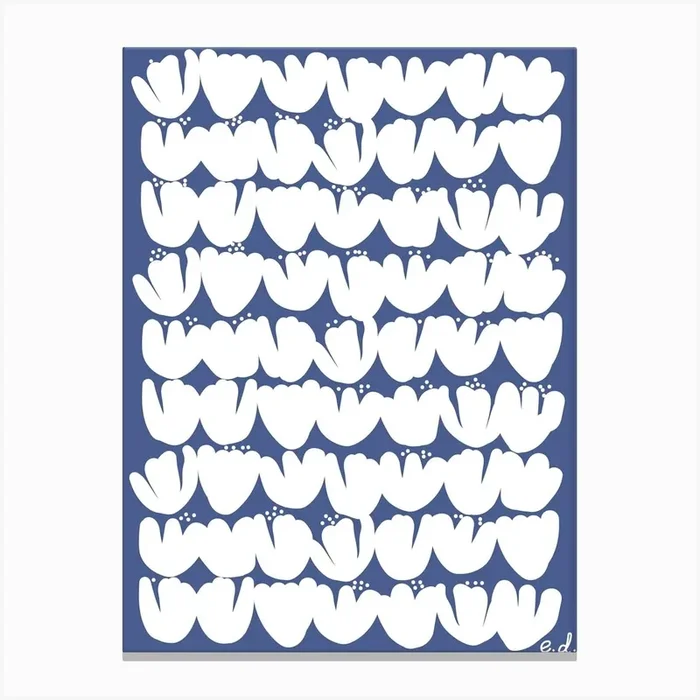 Tulips Hague Blue Canvas Print by Edda Detter