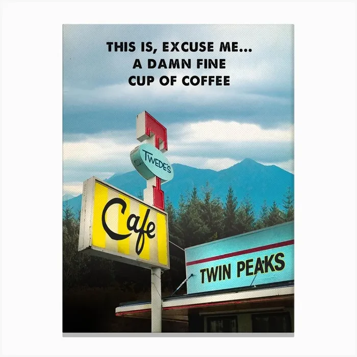 Twede’S Cafe Twin Peaks Canvas Print by 2ToastDesign
