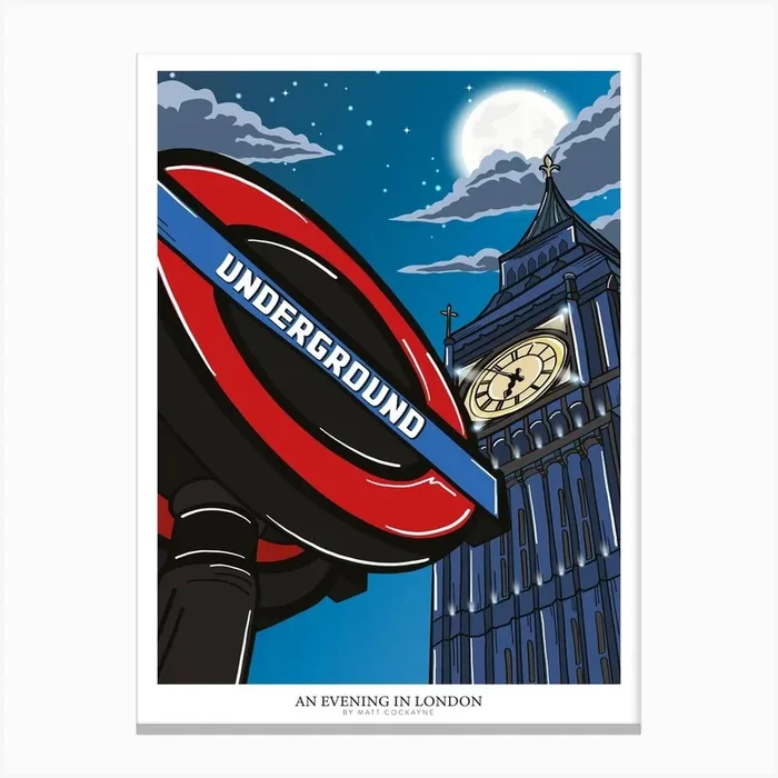 Underground London Canvas Print by Matt Cockayne