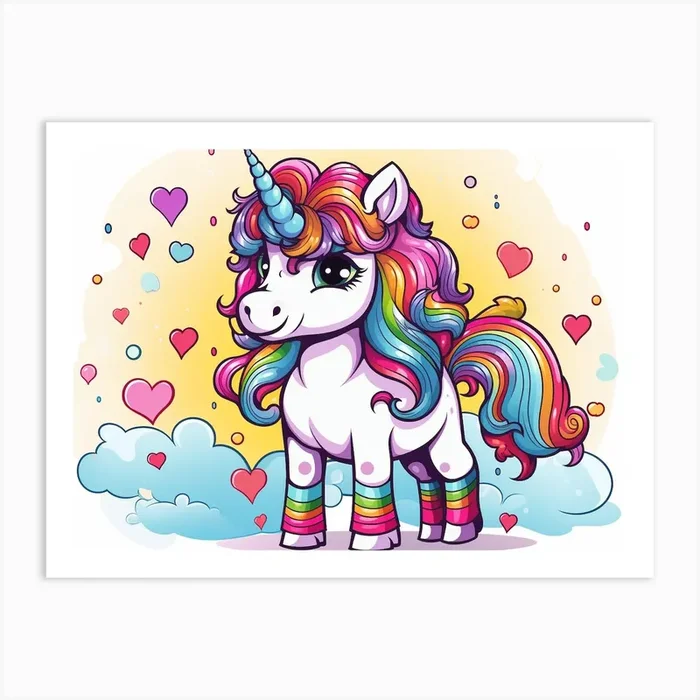 Unicorn Art Print by Kimmie Marie