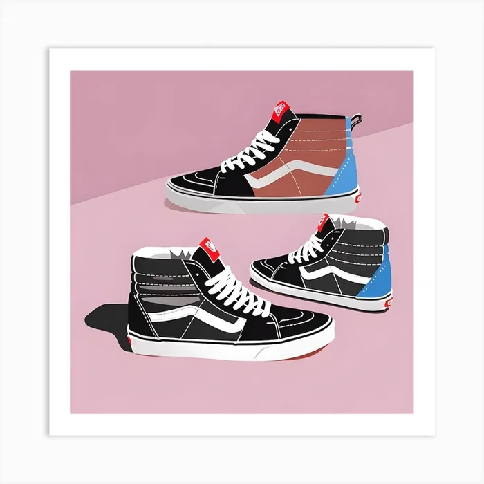 Vans Sneakers Skate Art Print by kal1er