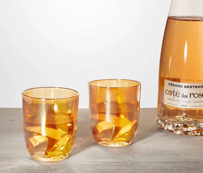 Vintage Marigold Lustre Small Wine Glasses: Set of 2